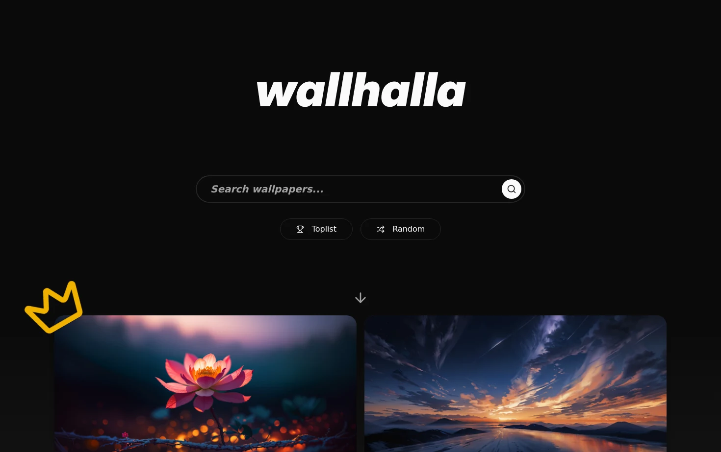 Wallhalla 页面快照